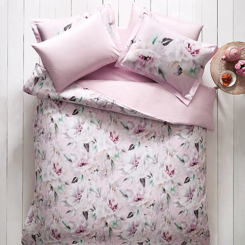 Постельное белье Tivolyo Home FULMINE хлопковый люкс-сатин розовый 1,5 спальный, фото, фотография