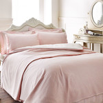 Постельное белье Tivolyo Home PUNTO хлопковый люкс-сатин розовый 1,5 спальный, фото, фотография