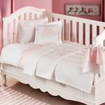 Детское постельное белье для новорожденных с пледом Tivolyo Home FAMILY BEBE хлопковый сатин розовый, фото, фотография