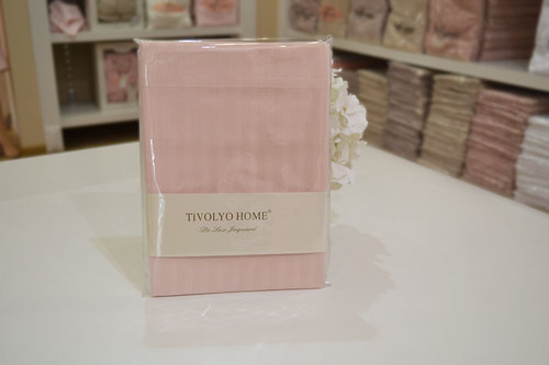 Набор наволочек 2 шт. Tivolyo Home JAQUARD хлопковый сатин deluxe розовый 70х70, фото, фотография