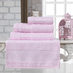 Полотенце для ванной Karna PANDORA бамбуковая махра светло-розовый 50х90, фото, фотография