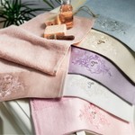 Подарочный набор полотенец для ванной 3 пр. Tivolyo Home CRYSTAL хлопковая махра бирюзовый, фото, фотография