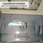 Подарочный набор полотенец для ванной 3 пр. Tivolyo Home BAMBOO хлопковая махра фисташковый, фото, фотография