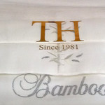Подарочный набор полотенец для ванной 3 пр. Tivolyo Home BAMBOO хлопковая махра светло-кремовый, фото, фотография