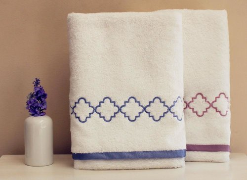 Полотенце для ванной в подарочной упаковке Tivolyo Home ZENGA хлопковая махра синий 50х90, фото, фотография