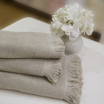 Полотенце для ванной Soft Cotton FRINGE хлопковая махра бежевый 75х150, фото, фотография