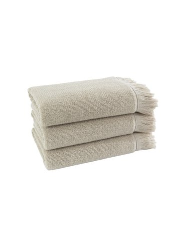 Полотенце для ванной Soft Cotton FRINGE хлопковая махра бежевый 75х150, фото, фотография