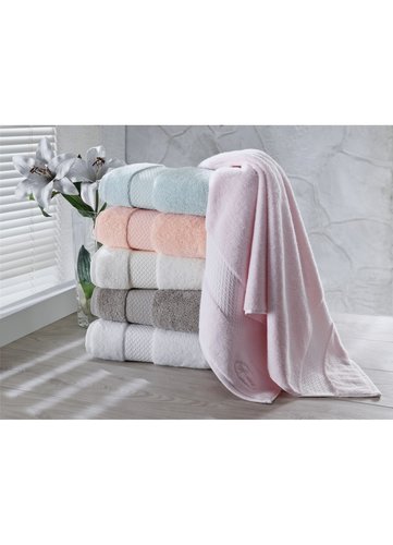 Полотенце для ванной Soft Cotton ELEGANCE хлопковая махра бирюзовый 85х150, фото, фотография