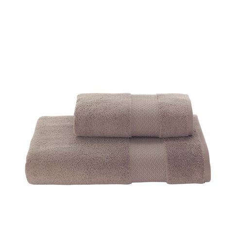 Полотенце для ванной Soft Cotton ELEGANCE хлопковая махра коричневый 85х150, фото, фотография