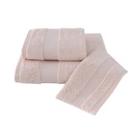 Полотенце для ванной Soft Cotton DELUXE махра хлопок/модал розовый 32х50, фото, фотография