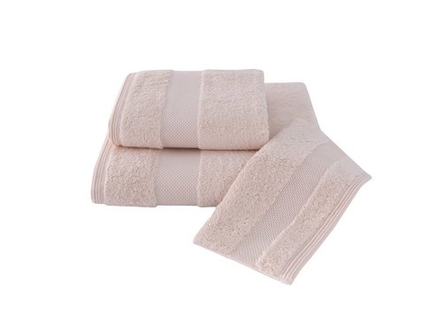 Полотенце для ванной Soft Cotton DELUXE махра хлопок/модал розовый 50х100, фото, фотография
