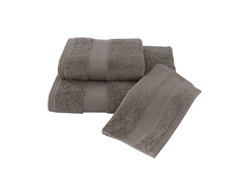 Полотенце для ванной Soft Cotton DELUXE махра хлопок/модал коричневый 32х50, фото, фотография