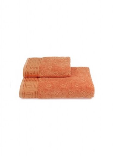 Полотенце для ванной Soft Cotton VERA хлопковая махра оранжевый 50х100, фото, фотография