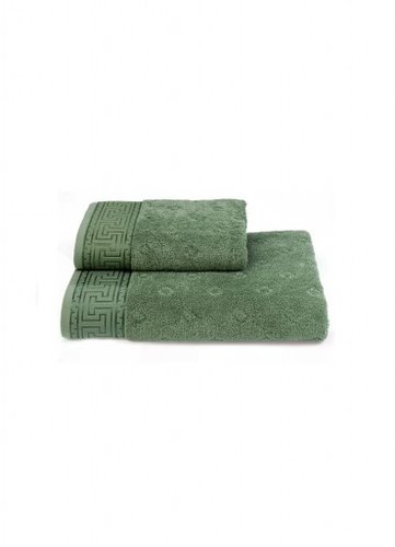 Полотенце для ванной Soft Cotton VERA хлопковая махра зелёный 50х100, фото, фотография