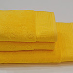 Полотенце для ванной Soft Cotton VERA хлопковая махра ярко-жёлтый 50х100, фото, фотография