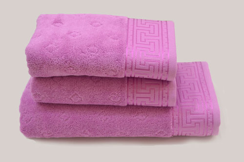 Полотенце для ванной Soft Cotton VERA хлопковая махра малиновый 75х150, фото, фотография
