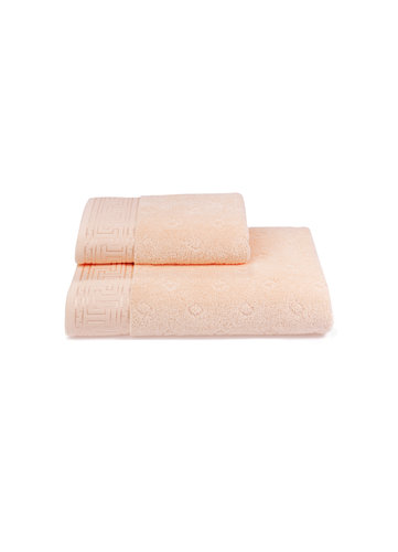 Полотенце для ванной Soft Cotton VERA хлопковая махра персиковый 75х150, фото, фотография