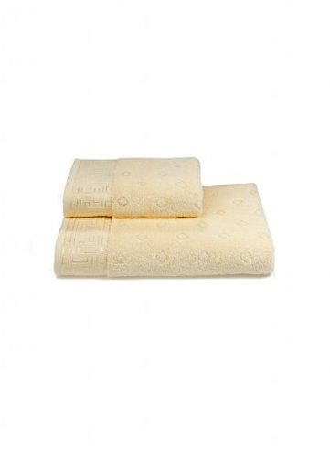 Полотенце для ванной Soft Cotton VERA хлопковая махра жёлтый 50х100, фото, фотография