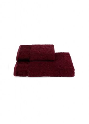 Полотенце для ванной Soft Cotton VERA хлопковая махра бордовый 75х150, фото, фотография