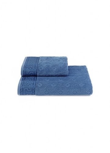 Полотенце для ванной Soft Cotton VERA хлопковая махра голубой 50х100, фото, фотография