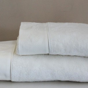 Полотенце для ванной Soft Cotton QUEEN хлопковая махра молочный 85х150