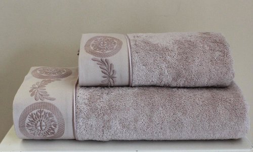 Полотенце для ванной Soft Cotton QUEEN хлопковая махра лиловый 50х100, фото, фотография