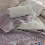 Полотенце для ванной Soft Cotton QUEEN хлопковая махра лиловый 85х150, фото, фотография