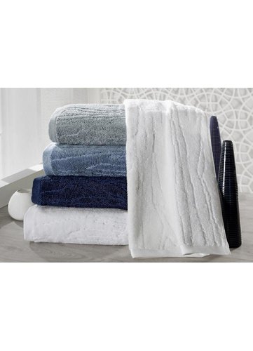Полотенце для ванной Soft Cotton SORTIE хлопковая махра тёмно-синий 85х150, фото, фотография