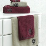 Полотенце для ванной Soft Cotton LUXURE хлопковая махра бордовый 85х150, фото, фотография