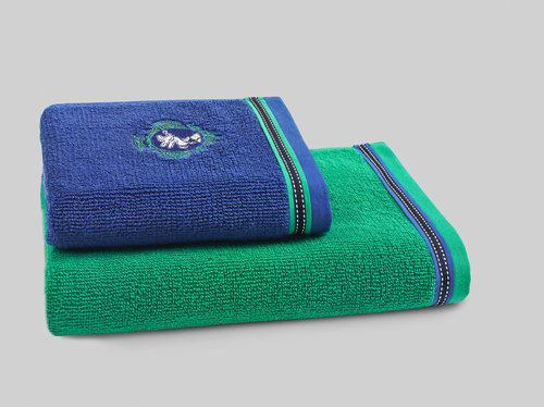 Полотенце для ванной Soft Cotton PEGASUS хлопковая махра синий 75х150, фото, фотография