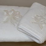 Полотенце для ванной Soft Cotton PANDORA хлопковая махра кремовый 50х100, фото, фотография