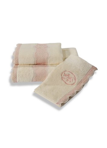 Полотенце для ванной Soft Cotton BUKET хлопковая махра кремовый 85х150, фото, фотография