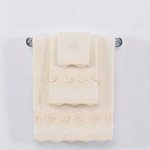Полотенце для ванной Soft Cotton YONCA хлопковая махра кремовый 85х150, фото, фотография
