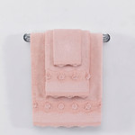 Полотенце для ванной Soft Cotton YONCA хлопковая махра тёмно-розовый 50х100, фото, фотография