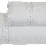 Полотенце для ванной Soft Cotton DIVA DANTELLI хлопковая махра белый 50х100, фото, фотография