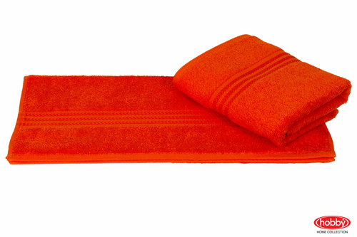 Полотенце для ванной Hobby Home Collection RAINBOW хлопковая махра оранжевый 50х90, фото, фотография