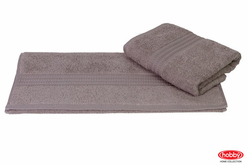 Полотенце для ванной Hobby Home Collection RAINBOW хлопковая махра серый 70х140, фото, фотография