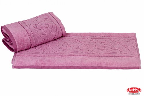 Полотенце для ванной Hobby Home Collection SULTAN хлопковая махра тёмно-розовый 70х140, фото, фотография