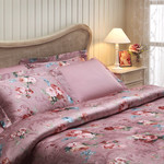 Постельное белье Tivolyo Home CLASSIC ROSSE сатин, жатый шёлк розовый 1,5 спальный, фото, фотография