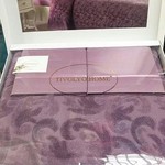 Махровая простынь-покрывало для укрывания Tivolyo Home BAROC хлопок фиолетовый 160х220, фото, фотография