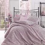 Постельное белье Altinbasak ROZI ранфорс хлопок розовый 1,5 спальный, фото, фотография