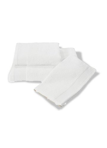Полотенце для ванной Soft Cotton BAMBU хлопковая/бамбуковая махра белый 85х150, фото, фотография