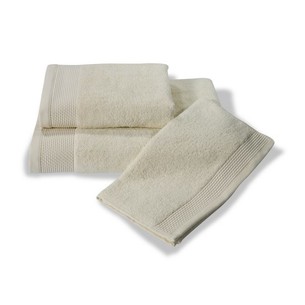 Полотенце для ванной Soft Cotton BAMBU хлопковая/бамбуковая махра экрю 85х150