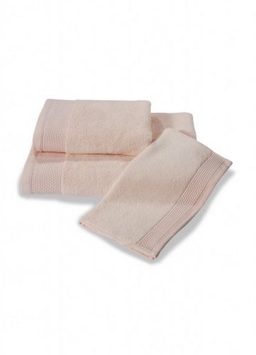 Полотенце для ванной Soft Cotton BAMBU хлопковая/бамбуковая махра розовый 50х100, фото, фотография