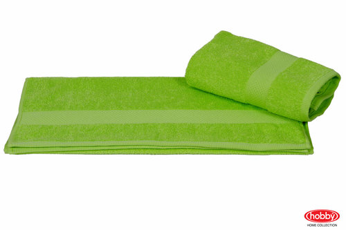 Полотенце для ванной Hobby Home Collection BERIL хлопковая махра зелёный 100х150, фото, фотография
