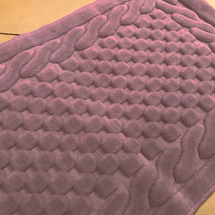 Набор ковриков 2 пр. Gelin Home ERGUVAN хлопковая махра тёмно-розовый 50х60, 60х100