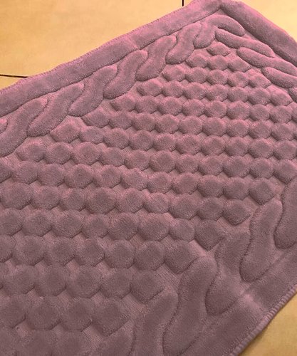 Набор ковриков 2 пр. Gelin Home ERGUVAN хлопковая махра тёмно-розовый 50х60, 60х100, фото, фотография