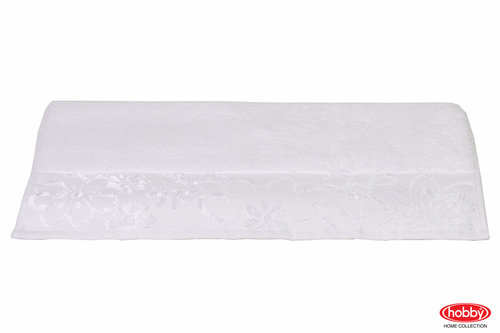Полотенце для ванной Hobby Home Collection DORA хлопковая махра белый 100х150, фото, фотография