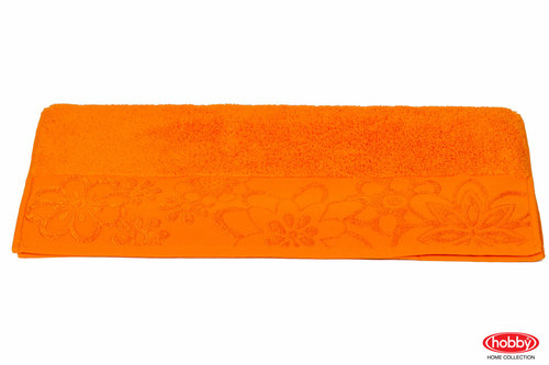 Полотенце для ванной Hobby Home Collection DORA хлопковая махра оранжевый 50х90, фото, фотография