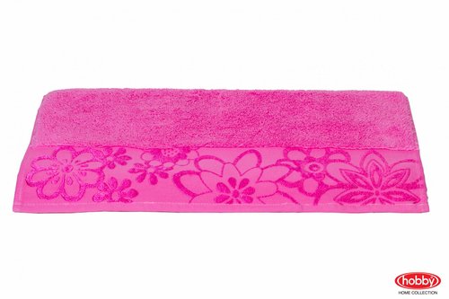 Полотенце для ванной Hobby Home Collection DORA хлопковая махра розовый 100х150, фото, фотография